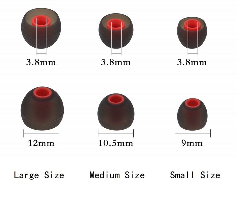 BLLQ Replacement Ear Tips Earbuds Silicone Buds for Senso, Otium, Hussar Bluetooth Headphones, 6 Pairs,S/M/L - Image 3